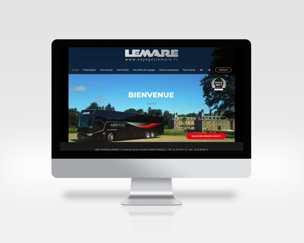 Site internet Voyages Lemare